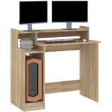  Radni stol s LED svjetlima hrast 97x45x90 cm konstruirano drvo | Eponuda.com