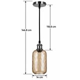  BRILAGI-LED Luster na sajli RETRO GLASS 1xE27/60W/230V Ø 14 cm crna/dimljeno braon | Eponuda.com