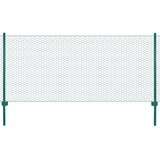  Ograda od žičane mreže sa stupovima čelična 25 x 0,5 m zelena | shoptok.hr