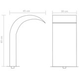 FONTANA za bazen od nehrđajućeg čelika 45 x 30 x 65 cm srebrna | shoptok.hr