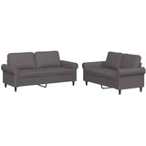  2-dijelni set sofa s jastucima sivi od umjetne kože | shoptok.hr