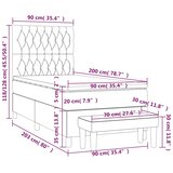  s oprugama i madracem crni 90x200 cm od tkanine | shoptok.hr