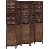 Furnova Paravan 5-delni temno rjav trden les pavlovnije, (21929662) | Shoptok.si