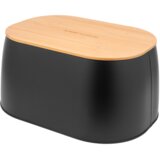 Altom design crna metalna kutija za kruh s bambusovim poklopcem | shoptok.hr