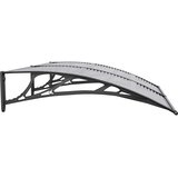 Nadstrešnica za vrata crna 150 x 100 cm polikarbonatna | shoptok.hr