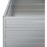 vidaXL Povišena vrtna gredica 100x100x77 cm pocinčani čelik srebrna | shoptok.hr