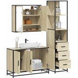  3-dijelni set kupaonskog namještaja boja hrasta sonome drveni | shoptok.hr