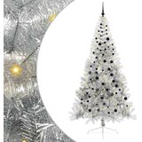  Umjetno predsvijetljeno božićno drvce Srebrno 240 cm PET | shoptok.hr