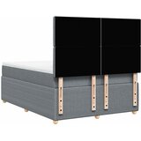  Krevet s oprugama i madracem svjetlosivi 140x190 cm od tkanine | shoptok.hr