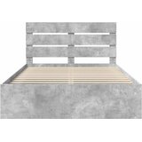  Krevetna konstrukcija Beton 140 x 200 cm Čvrsto borovo drvo | shoptok.hr