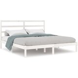 The Living Store Posteljni okvir bel iz trdne borovine 200x200 cm - Posteljni Okvir, (21524690) | Shoptok.si