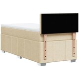  Okvir kreveta s oprugama i madrac krem 80x200 cm od tkanine | shoptok.hr