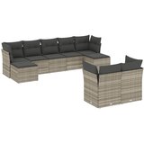  9-dijelni set vrtnih sofa od poliratana s jastucima svjetlosivi | shoptok.hr