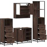 vidaXL 4-dijelni set kupaonskog namještaja boja smeđeg hrasta drveni | shoptok.hr