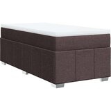 vidaXL Krevet s oprugama i madracem tamnosmeđi 100 x 200 cm od tkanine | shoptok.hr