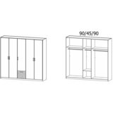 Boxxx Omara Za Oblačila Bari, Bela, Barva Hrasta | Shoptok.si