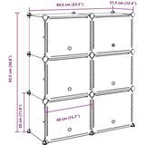 vidaXL Organizator za shranjevanje kock s 6 kockami in vrati Black PP | Shoptok.si