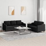 vidaXL 2-dijelni set sofa s jastucima crni od tkanine Cijene