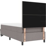 Box Postelja s pomičnim dnom z vzmetnico in klopjo taupe 90x200 cm tkanina, (22084077) | Shoptok.si