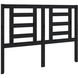  Uzglavlje za krevet crno 126 x 4 x 100 cm od masivne borovine | shoptok.hr