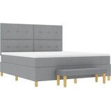  Krevet s opruga kutije Svjetlosiva 200 x 180 cm tkanina | shoptok.hr