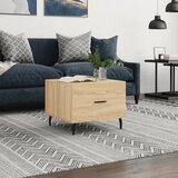vidaXL Klubska mizica sonoma hrast 50x50x40 cm inženirski les Cene