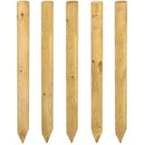 vidaXL Ograde 5 kom. Smeđa 60 cm Masivna borovina - Ø 8 x 60 cm Cijene