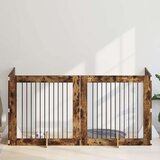  Vrata za pse z stojali 4 pcs Dimljen hrast 100 x 100 cm, (5000232731) | Shoptok.si