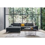 CARRYHOME KOTNA SEDEŽNA GARNITURA, tkanina modrosiva | Shoptok.si