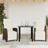  3-dijelni vrtni blagovaonski set s jastucima poliratan smeđi | shoptok.hr
