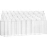  Kavez za zečeve Srebrno 400 x 100 x 210 cm Cinkani čelik | shoptok.hr