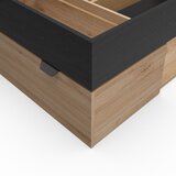 Marckeric Crni/u prirodnoj boji krevet u dekoru hrasta s prostorom za odlaganje bez podnice 90x200 cm Albo – | shoptok.hr