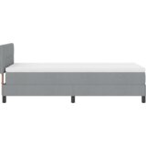 vidaXL Postelja z vzmetnico Svetlo siva 90x190 cm Tkanina | Shoptok.si