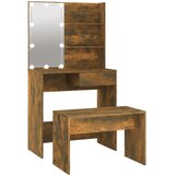  Set toaletnog stolića LED boja hrasta od konstruiranog drva | shoptok.hr