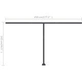  Samostojeća tenda na ručno uvlačenje 400 x 300 cm plavo-bijela | shoptok.hr