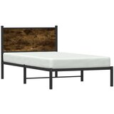 Metalni okvir krevet uzglavljem boja dimljenog hrasta 107x203cm | shoptok.hr