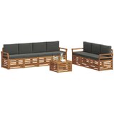 Setovi sofa 8 kom. Prirodna i antracit Čvrsto drvo akacije | shoptok.hr