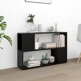 Furnova Knjižna omara črna 100x24x63 cm iverna plošča, (21933583) | Shoptok.si