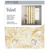 AmeliaHome Bijela/u zlatnoj boji zavjesa za djelomično zamračenje od samta 140x245 cm Golden Leaves – | shoptok.hr