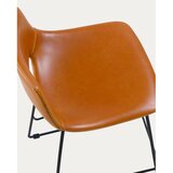 Kave Home Konjak smeđe barske stolice u setu 2 kom od umjetne kože (visine sjedala 65 cm) Zahara – | shoptok.hr