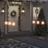  Božićna svjetla sa šiljcima 3 kom LED sklopiva bijele 35 cm | shoptok.hr