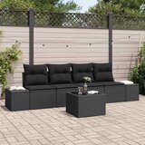  Set sofe s jastukom s jastukom 5 pcs Crna poliratan | shoptok.hr