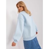 Fashion Hunters Light blue insulated hoodie Cene