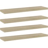 Police za knjige 4 kom boja hrasta sonome 40x10x1,5 cm drvene | shoptok.hr