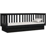  Dnevni ležaj crni 75x190 cm od masivne borovine | shoptok.hr