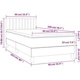  box spring s madracem LED tamnozeleni 90x200 cm baršun | shoptok.hr