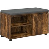  Klupa za hodnik s jastukom Dimljeni Hrast 80 x 38 x 46 cm | shoptok.hr