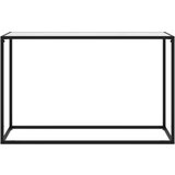 Maison Chic konzolna miza - miza ob steni bela 120x35x75 cm kaljeno steklo, (21786248) Cene
