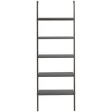  Naslanjajuće police s 5 razina crne 64 x 35 x 185 cm | shoptok.hr