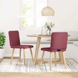 Blagovaonske stolice 2 kom crvena boja vina od tkanine | shoptok.hr